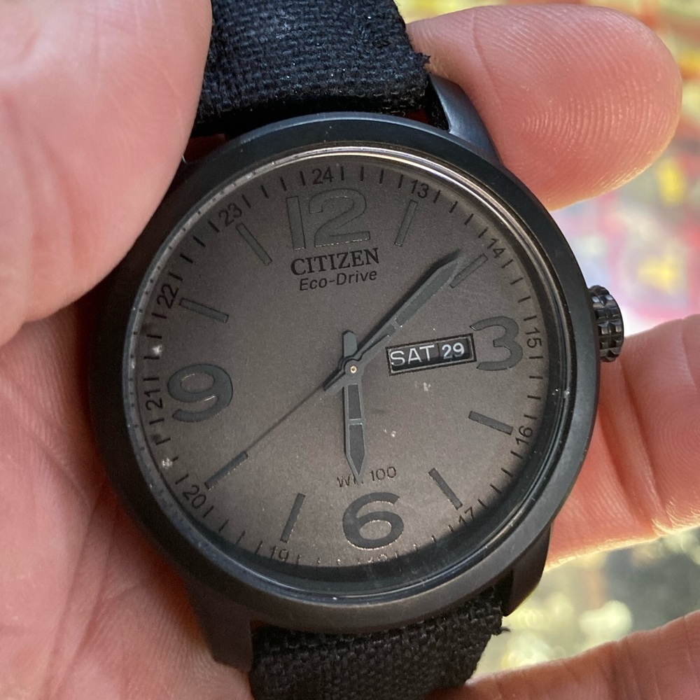 Citizen EcoDrive Garrrison blackout edition Solar powered men’s watch